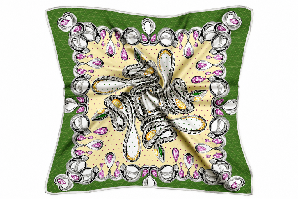 Pre Order - Fashion Strokes Garden Snakes Scarf