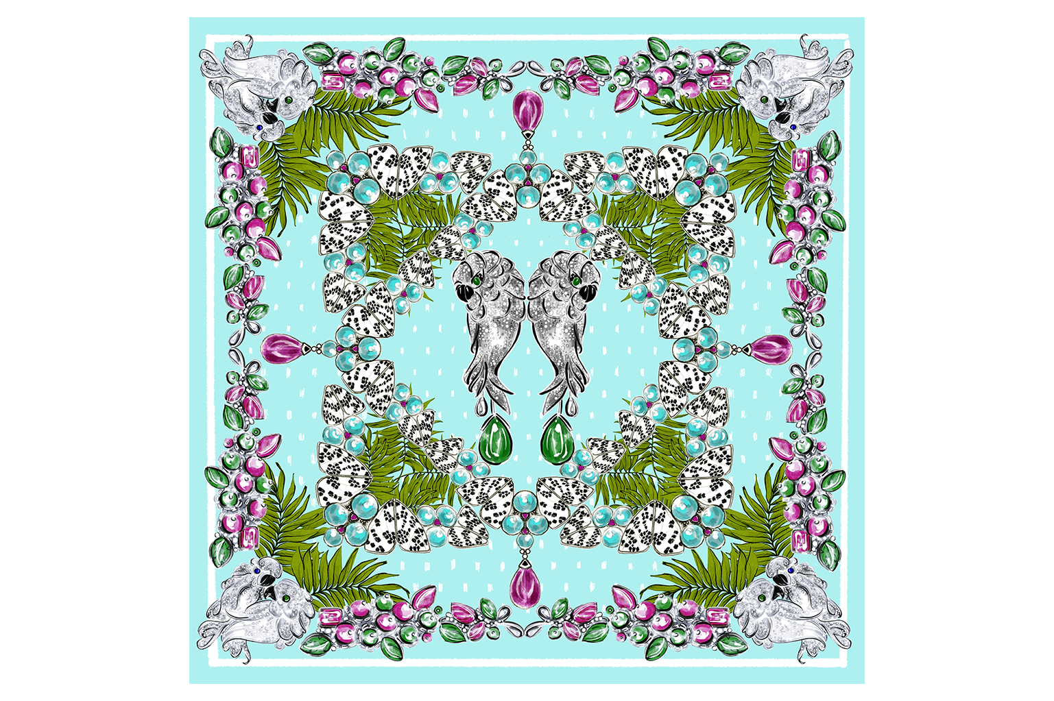 Pre Order - Fashion Strokes Tropical Sparkle Scarf